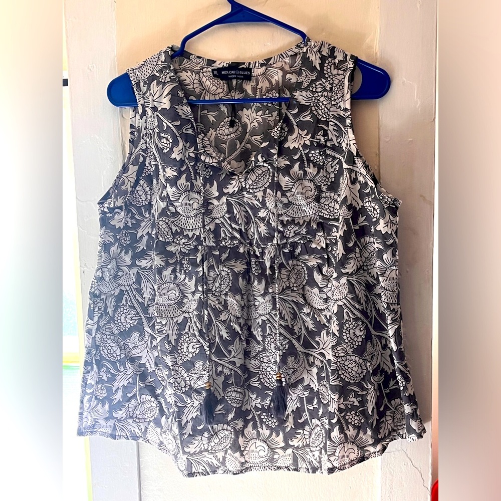 Mexicali Blues Provincial Printed Sleeveless Top